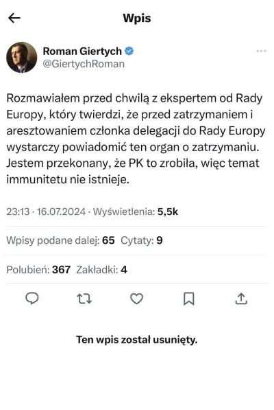 Pas-ze-mna-owce - Giertych usuwa twitty XD
#polityka