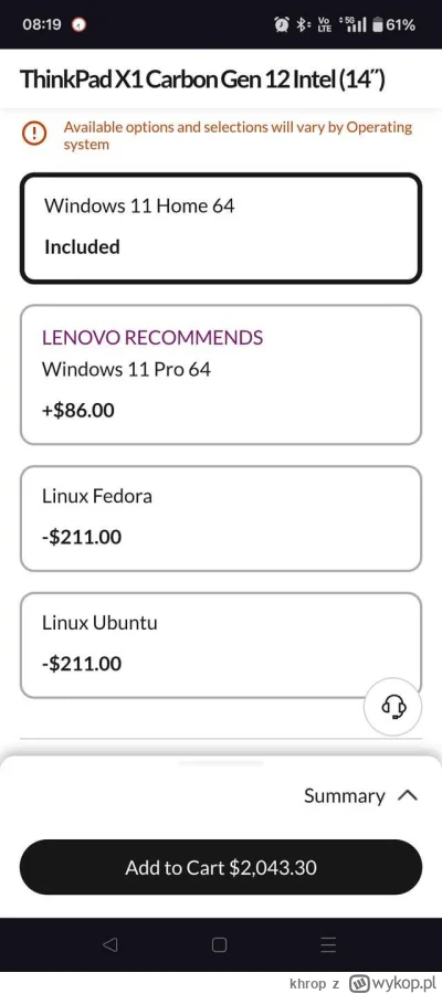 khrop - @HammerH A co, jak składam sobie kompa sam? Wtedy Windowsa siłą rzeczy muszę ...
