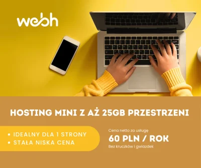 webh - Nowość w webh.pl!

Pakiet Hosting Mini - hostingowa rewolucja na każdą kieszeń...