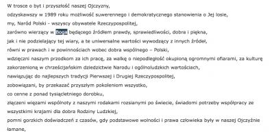 grandegang - @Krafti: Polska nie będzie świecka dopóki z preambuły konstytucji RP nie...