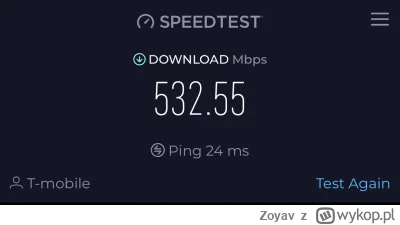 Zoyav - pięknie

#internet #speedtest #chwalesie