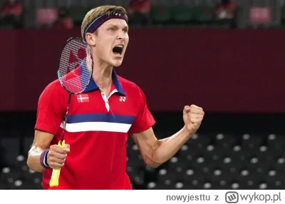 nowyjesttu - Viktor Axelsen z Danii- obecnie najlepszy badmintonista świata. Badminto...