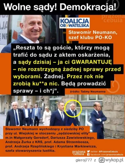 gieroj777 - a kogoś to dziwi? nie na darmo tak o sądy walczyli. stulejka jest kwintes...