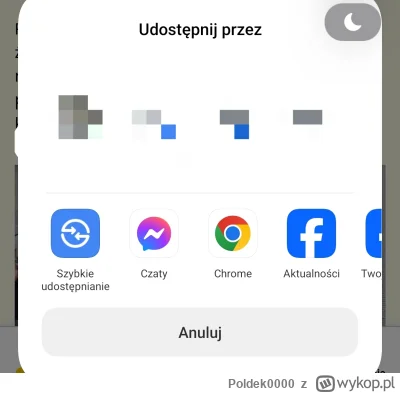 Poldek0000 - #wykopandroid 
Jest opcja dodania aplikacji wykop do "udostępnij przez" ...