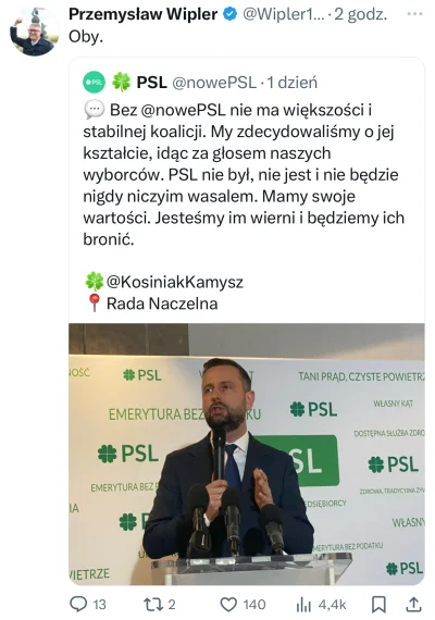 Gours - Śliski Wipler próbuje od jakiegoś czasu kleić koalicję PiS + Konfederacja + P...