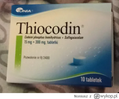Noniusz - Wiedzieliście że #thiocodin pomaga też na kaszel? ( ͡° ͜ʖ ͡°)

#narkotykiza...