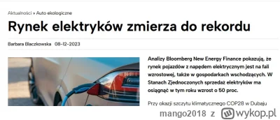 mango2018 - >Generalnie sprzedaż samochodów elektrycznych dość mocno siada

@januszzc...