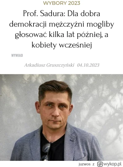 juzwos - Kukoldzyzm polityczny xD

prof Sadura to czemu tak mówi?
i jak chce rozróżni...