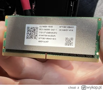 chozi - Mam taką pamięć w lapku.
Chce dokupić drugie tyle.
Musi być identyk ta sama (...