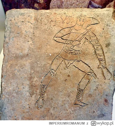 IMPERIUMROMANUM - Wizerunek gladiatora na cegle

Licząca niemal 2000 lat cegła, na kt...