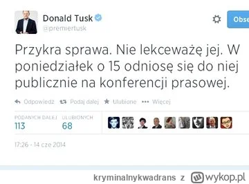 kryminalnykwadrans - O całej sytuacji Tusk: 

Ale mnie to zagotowalo. Jawny sabotaż. ...