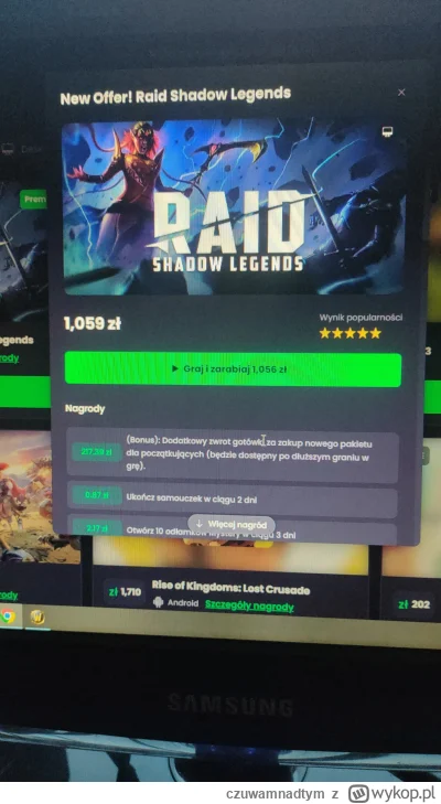 czuwamnadtym - #freecash serio aż tyle można zarobić grając w grę?:D