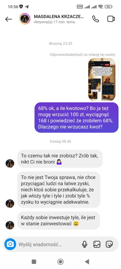 Krupier - @Markowowski 
 @gymw8nhnzd: Ale mogłaby w końcu podzielić się, jaką kwotę d...