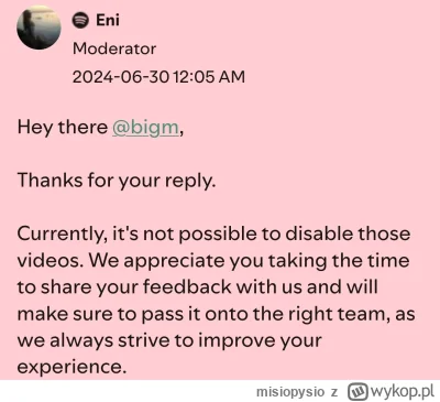 misiopysio - Drodzy Mirczanie. Chwilę mnie nie było na Spotify więc nie wiem kiedy, a...