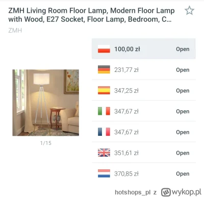 hotshops_pl - Lampa Podłogowa Gniazdo E27, Biały Statyw, Klosz Tkanina 124cm

https:/...