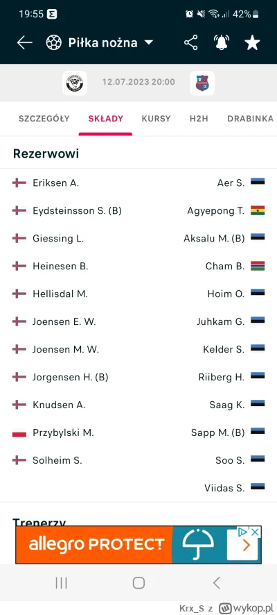 Krx_S - a dzisiaj na ławce B36 Torshavn siedzi sobie Polak, Michał Przybylski #mecz