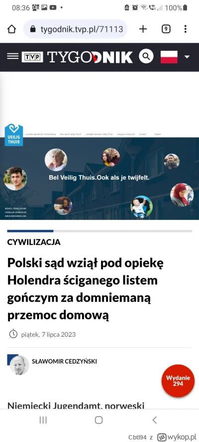 Cbtl94 - Czyżby mi nad artykułem wywaliło reklamę Velig Thuis: "dzwoń do Veilig Thuis...