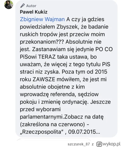 szczurek_87 - Gość jest chorym poje***, niebezpieczny typ zafiksowany na jakiś swoich...