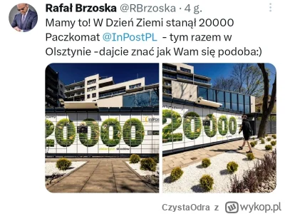 CzystaOdra - W Polsce jest już 20 000 paczkomatów.
#paczkomaty  #inpost #logistyka  #...