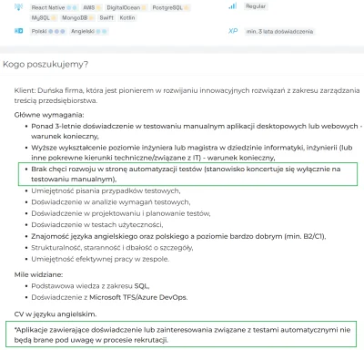 Schweinefleischsuppe - *NOWE WYMOGI*
#testowanieoprogramowania #programista15k #praca