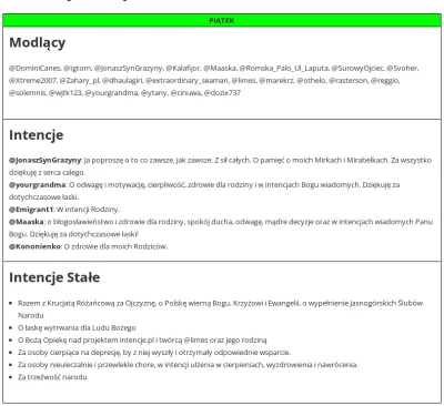 dendrofag - @DominiCanes, @Igtorn, @JonaszSynGrazyny, @Kalafijor, @Maaska, @RomskaPal...