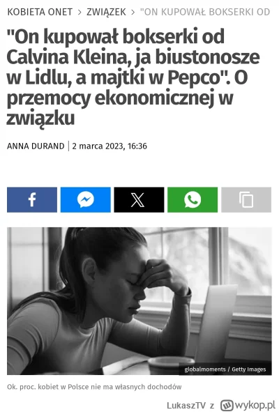 LukaszTV - O kur.. xd 
Przecież to mężczyzna powinien dawać swojej kobiecie pieniądze...