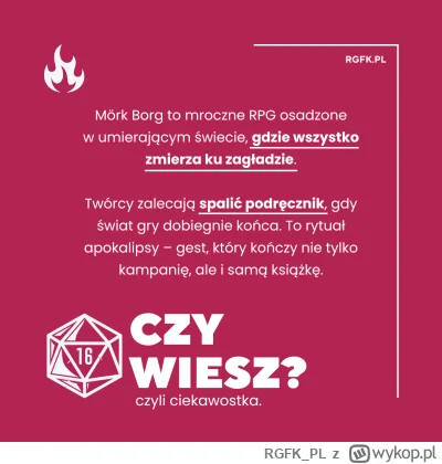 RGFK_PL - Mörk Borg to nie jest zwykłe RPG. To doom-metalowa apokalipsa w formie gry....