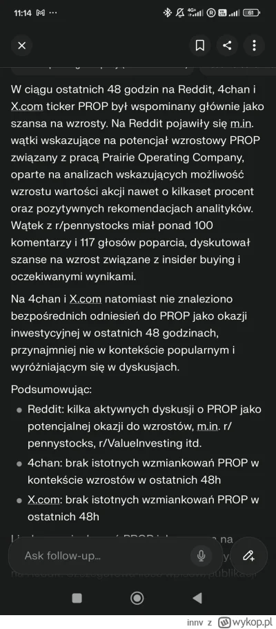 innv - @nieumieminwestowac w mojej opinii jak jeden z wielu wpisów. I zbyt za mało sz...