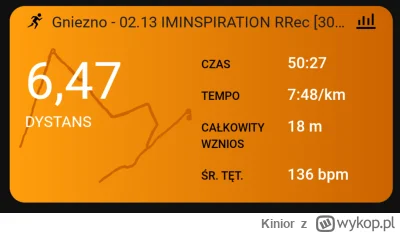 Kinior - 117 786,12 - 6,47 = 117 779,65

Rozbieguwa. Znowu bolą mnie golenie i łydki ...