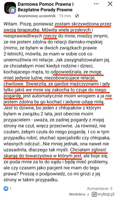 WielkiNos - Nadal uważacie, że terapia jest niepotrzebna? ( ͡º ͜ʖ͡º)

Kobieta myślała...