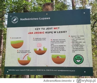 AdivanoNascimento - Pewne nadleśnictwo przygotowało instrukcje jak zrobić kupę w lesi...