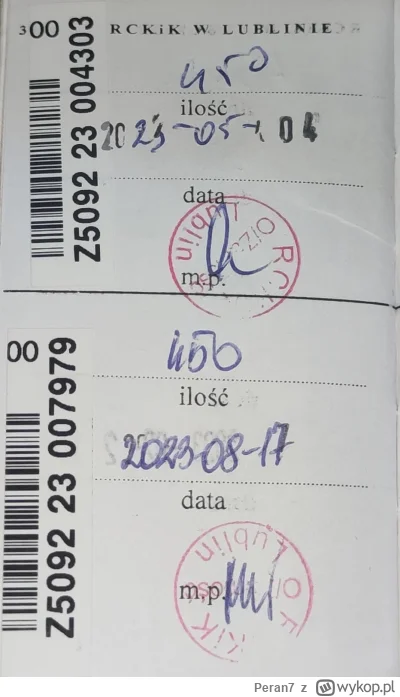 Peran7 - 19410−900=18510
Data donacji - 4.05.2023 i 17.08.2024
Rodzaj donacji - krew ...