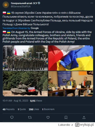 Lukardio - https://twitter.com/i/web/status/1691361847197274112

#ukraina #swieta #po...