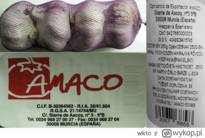 wkto - #listaproduktow
#czosnek Amaco #amaco #biedronka
aktualny producent: tajny, Hi...