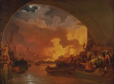 wfyokyga - Philip James de Loutherbourg i giga pożar Londynu