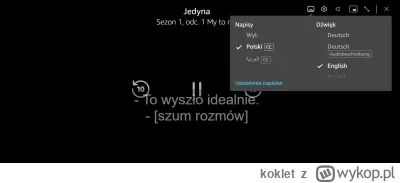 koklet - @Myszo: zrzut ekranu z serialu Jedyna (chyba teraz najbardziej popularny) do...