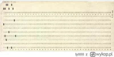 ly000 - Dokładnie, a tu inny przykład. Kiedyś komputery programowało się poprzez dziu...