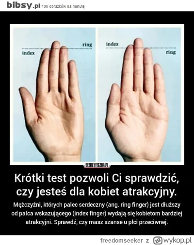 freedomseeker - Polscy i amerykańcy badacze przekonują, że na podstawie długości palc...