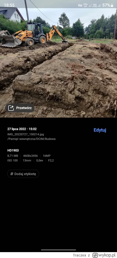 Traczex - @typowa_koniara pierwsza szufla 27.07.2022. Ale dużo sam i z przerwami na z...