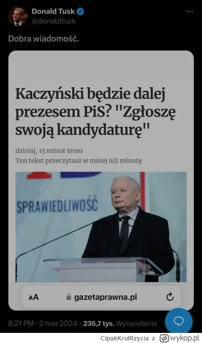 CipakKrulRzycia - #tusk #kaczynski #bekazpisu #polityka #polska