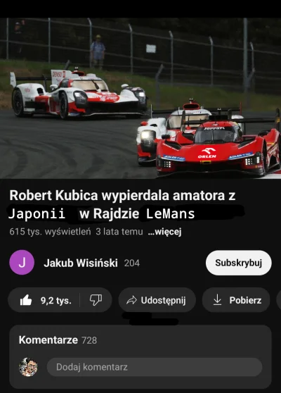 KemezrpAkwils - Już za niedługo ( ͡° ͜ʖ ͡°)
#f1 #wec #heheszki #kubica