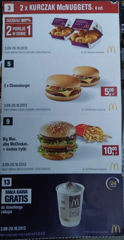 Nadajezpiwnicy - @Vinizius: Tu masz z 2013, dwa cheeseburgery za piątaka.
@Markowsky9...