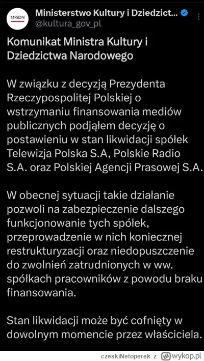 czeskiNetoperek - Czyli mówicie, że Tusk rękami Dudy zaorał TVP?

Mieć taką opozycję ...