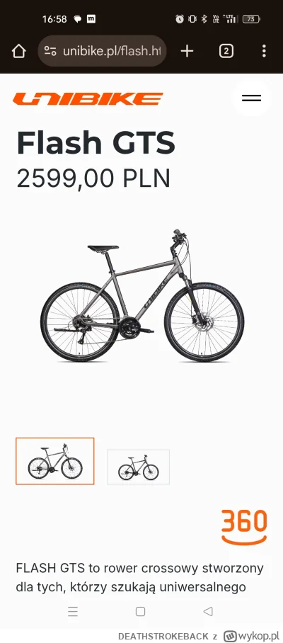 DEATHSTROKEBACK - #rower 

Siema, co myślicie o tym rowerku? Chciałbym jeździć na dłu...