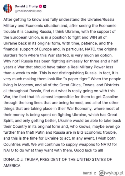 banzi - WTF?

#trump #wojna #rosja #ukraina #polityka