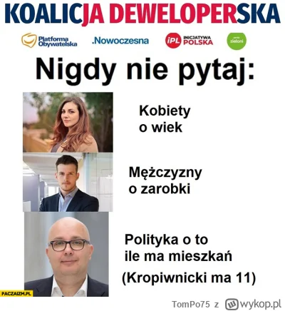 TomPo75 - Zupelnie jakby politycy nie chcieli by mieszkania stanialy.
Ciekawe dlaczeg...