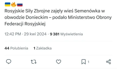 Wilczynski - @Adamfabiarz: kolejny sukces armii rosyjskiej. Po dwóch latach zajęli wi...