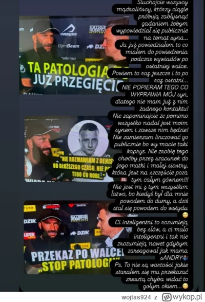 wojtas924 - Stejtment krejzjego. Okazuje się, że z Denisem nigdy nie byli jakimiś, ni...