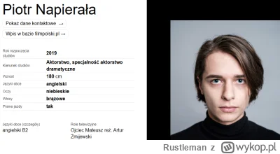 Rustleman - @tonaszepieklomezczyzn: Czwarty Napierała, młody aktor, podobnie jak dokt...