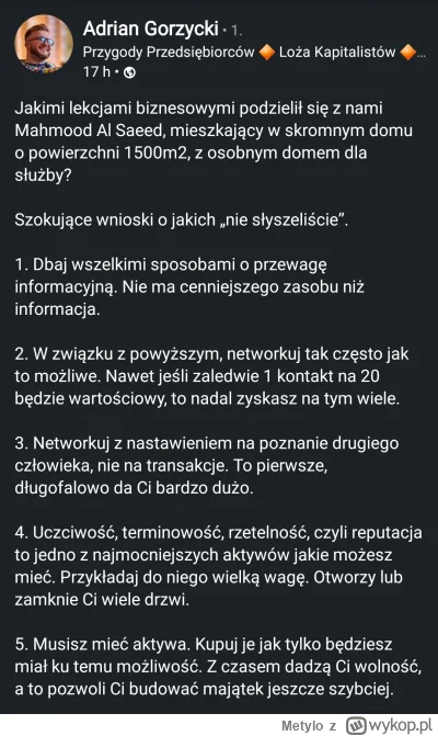 Metylo - Szejk nie wspominał, że warto też posiadać pola ropy naftowej? 

#nieruchomo...